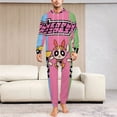 thumbnail image 6 of The Powerpuff Girls Women Men Pajamas Zipper Onesie Jumpsuit Hooded One Piece Sleepwear, 6 of 8