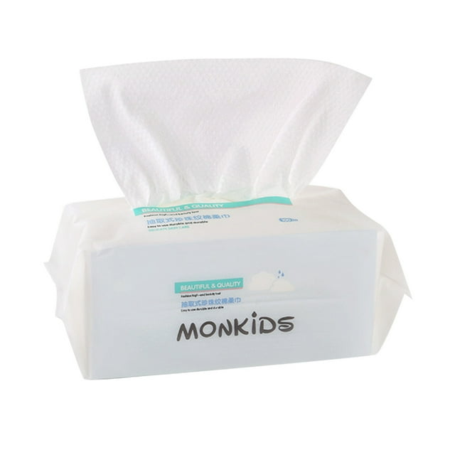 100 Pcs Serviette Jetable pour le Visage en Coton Épaissi à Usage Unique, Serviette Nettoyante pour le Visage et Démaquillante