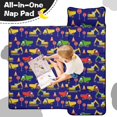 thumbnail image 4 of Excavator and Cloud Blue Pattern Teens Toddler Nap Mat with Pillow, Sleeping Mat Bag for Preschool Daycare 59"x22", 4 of 6