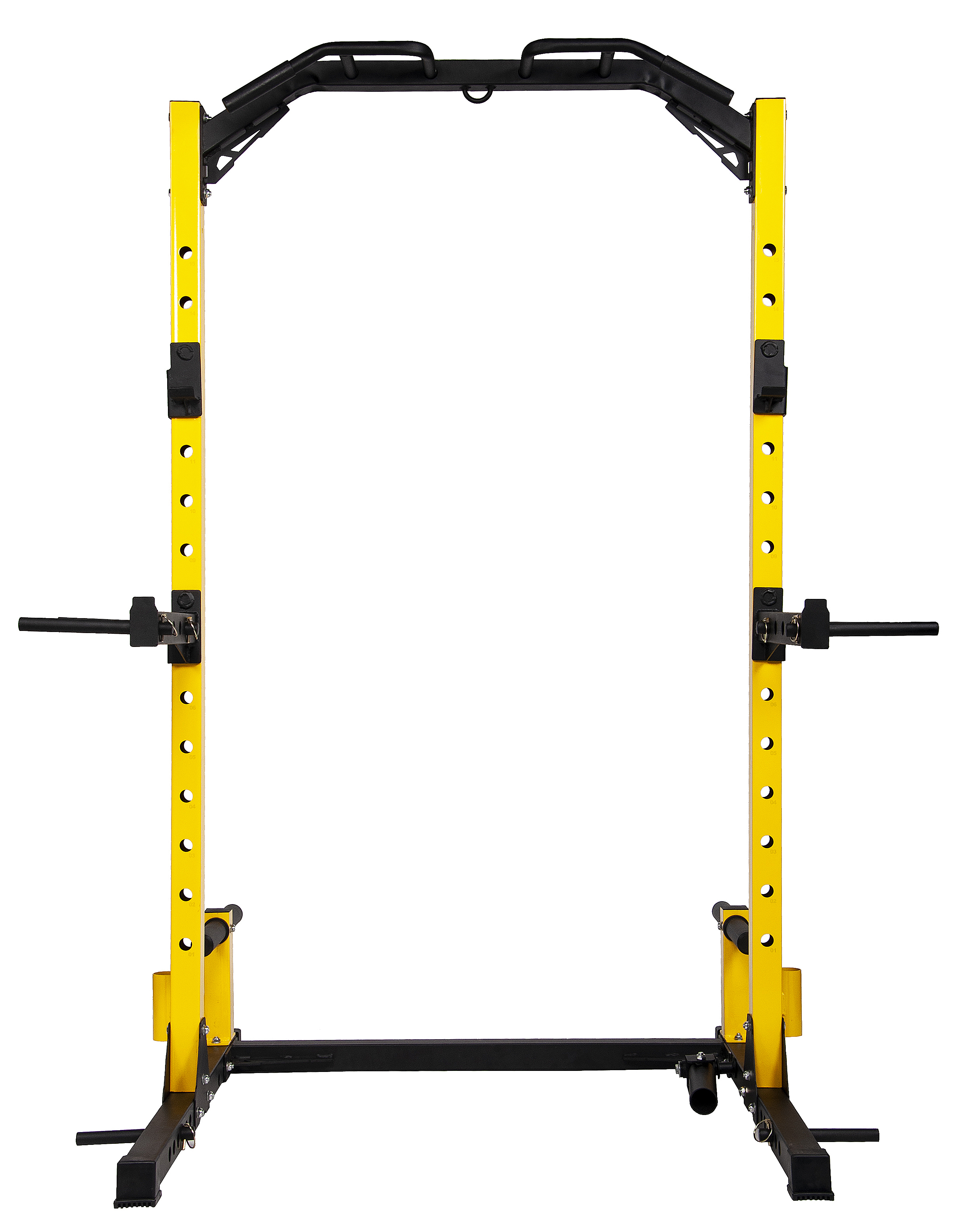 BalanceFrom 1000-Pound Capacity Multi-Function Adjustable Power Rack Squat Stand with Safety Spotter Arms, Dip Bars, Weight Plate Holders, Barbell Holders and Landmine Attachment - image 2 of 8