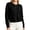 Black, variant on Wenini Women Short Kint Cardigan Coat Heart Buttons Crew Neck Open Front Sweater Casual Long Sleeve Outerwear Top 2026 Fall,Free Size