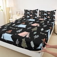 thumbnail image 4 of Erosebridal Adventure Theme Queen Sheet Sets 4 Pieces For Boys Girls,Happy Camping Bed Set For Kids Teens, 4 of 5