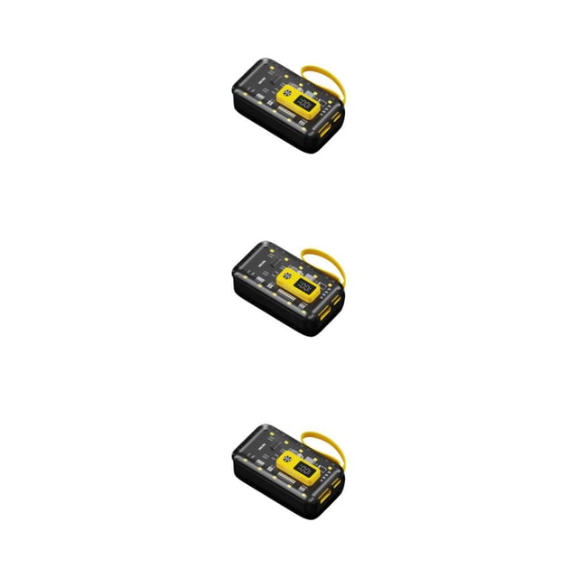 stanreset LED Digital Display Power Bank For Easy Battery Level Control LED Digital Display Screen Can black 3Set