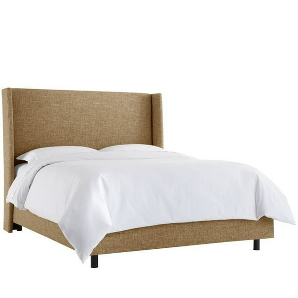 Skyline furniture zuma cheap white wingback bed