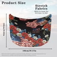thumbnail image 6 of HUIACONG Patriotic 250th Anniversary US Flag Floral Car Hood Cover, Universal Fit Stretchable Breathable Washable Hood Protector for Most Sedans, Auto Exterior Decor Accessory 39.37" x 59.05", 6 of 7
