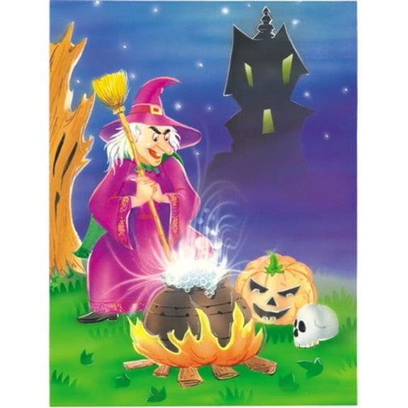 Witch & Her Castle Flag Canvas House Size