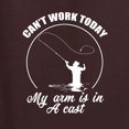 thumbnail image 3 of Wild Bobby, Can't Work Today My Arm Is In A Cast, Fishing, Women Tri-Blend Racerback Tank Top, Brown, Small, 3 of 5
