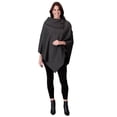 thumbnail image 6 of Le Moda Women’s Shawl Collar Pleated Fleece Poncho One Size Fits All, 6 of 13