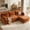 Burnt Orange, variant on WACASA 102" Velvet Modular Sectional Sofa with Storage Ottoman, Tool-Free Assembly L Shaped Cloud Couch for Living Room, 3-Seat, Green