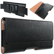 Belt Holster Designed for iPhone 13 Pro Max, 12 Pro Max, 11 Pro Max, Xs Max Belt Case with Belt Loop Belt Clip Carrying Pouch Belt Holder [Magnetic Closure] Compatible with Otterbox Case on Black