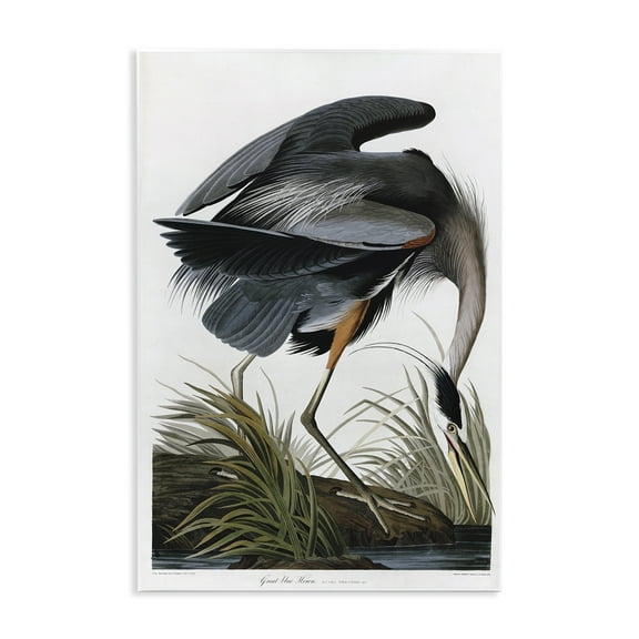 Stupell Industries Classic Heron at Lake Animals & Insects Painting Unframed Art Print Wall Art, 10 x 15