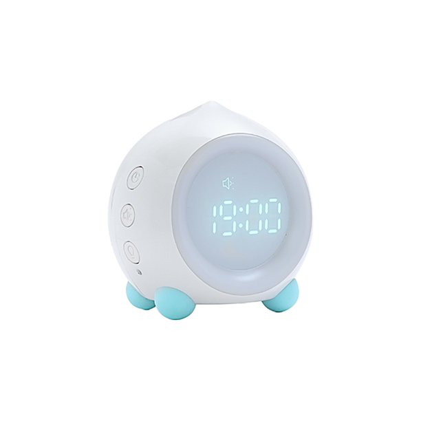Matsuzay Despertador para reloj simulador, alimentado por red eléctrica para dormitorio de niñas y niños, reloj despertador silencioso LED, Electrodomésticos blanco Estilo normal
