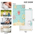 thumbnail image 6 of Yayeee 100% Cotton Hand Towels for Bathroom 16" x 28" Soft Absorbent Kitchen Towel, Blue Beach Pattern, 6 of 7