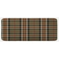 thumbnail image 1 of Checkered Kitchen Mat, Scottish Tartan Geometrical Pattern Culture Folk Elements, Plush Decorative Kitchen Mat with Non Slip Backing, 47" X 19", Charcoal Grey Pale Brown, by Ambesonne, 1 of 1