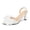 White, variant on Pennysue Women's Lace Bow Heels Closed Pointed Toe High Heel Ankle Strap Heeled Sandals Bride Wedding Party Dress Shoes