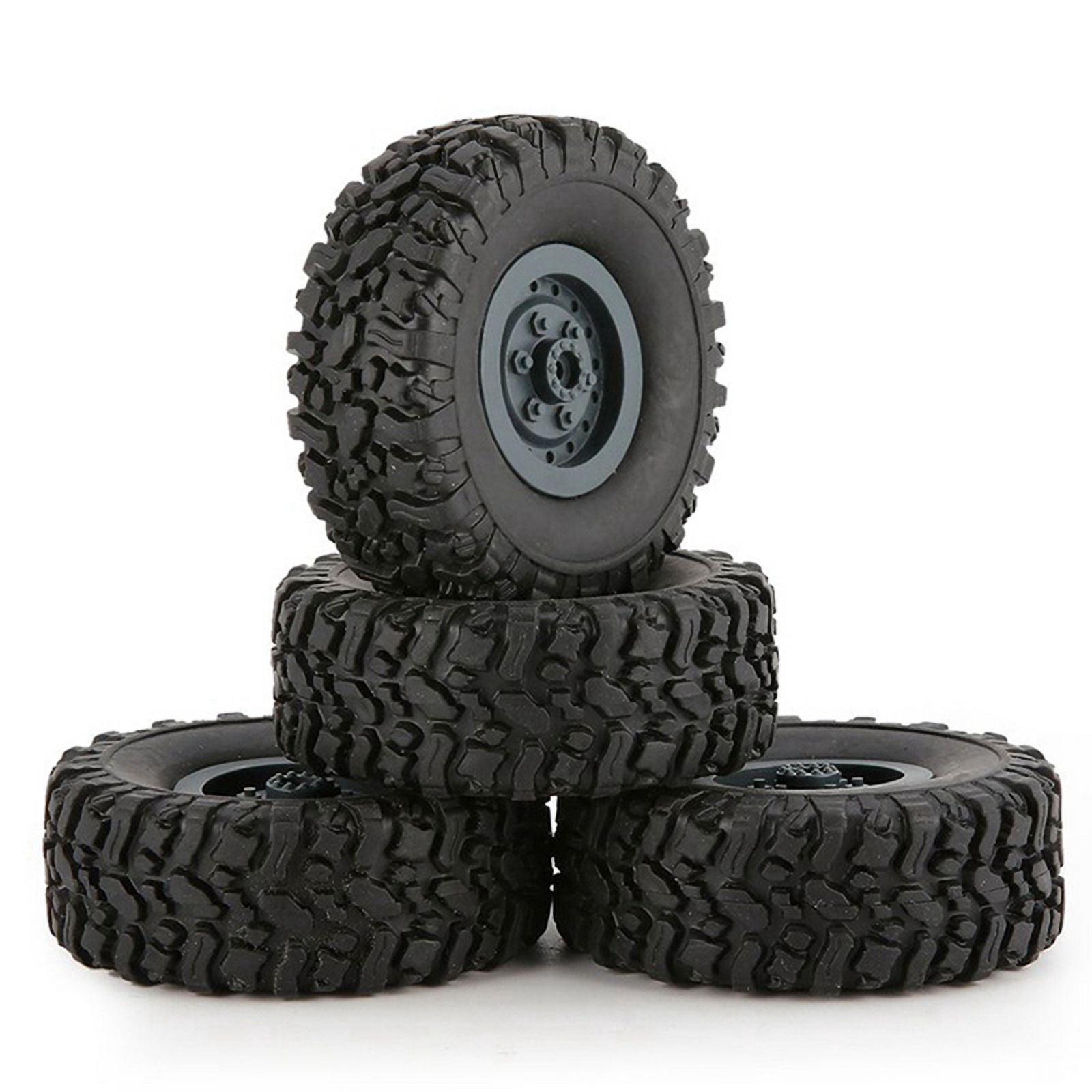 4 Neumáticos De Goma Para RC 1/16 – Ruedas Para Coches Escaladores Y Camiones, Repuestos Azul Profundo (C-14, C-24, B-16, Etc.)