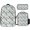 Color-2, variant on Trash Cartoon Seamless Pattern 3pcs/Set Bags Laptop Daypack Backpack Lunch Bag Pencil Case
