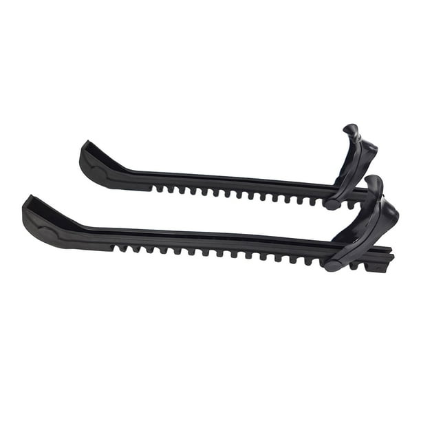 2 protectores para patines de hielo, botas y accesorios para patinaje artístico sobre hielo. Negro