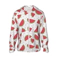 thumbnail image 1 of Balery Hand Drawn Watermelon Sudadera ligera de manga larga con capucha y protección solar UPF 50+ para hombre y mujer, ideal para pesca y running-XX-Large, 1 of 7