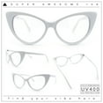 thumbnail image 2 of Classic Womens Gothic Clear Lens Cat Eye Glasses White, 2 of 9