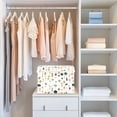 thumbnail image 4 of Yayeee Collapsible Cube Storage Bin with Lid Fabric Closet Decorative Basket with Handles, Beige Vegetables Pattern, 4 of 7