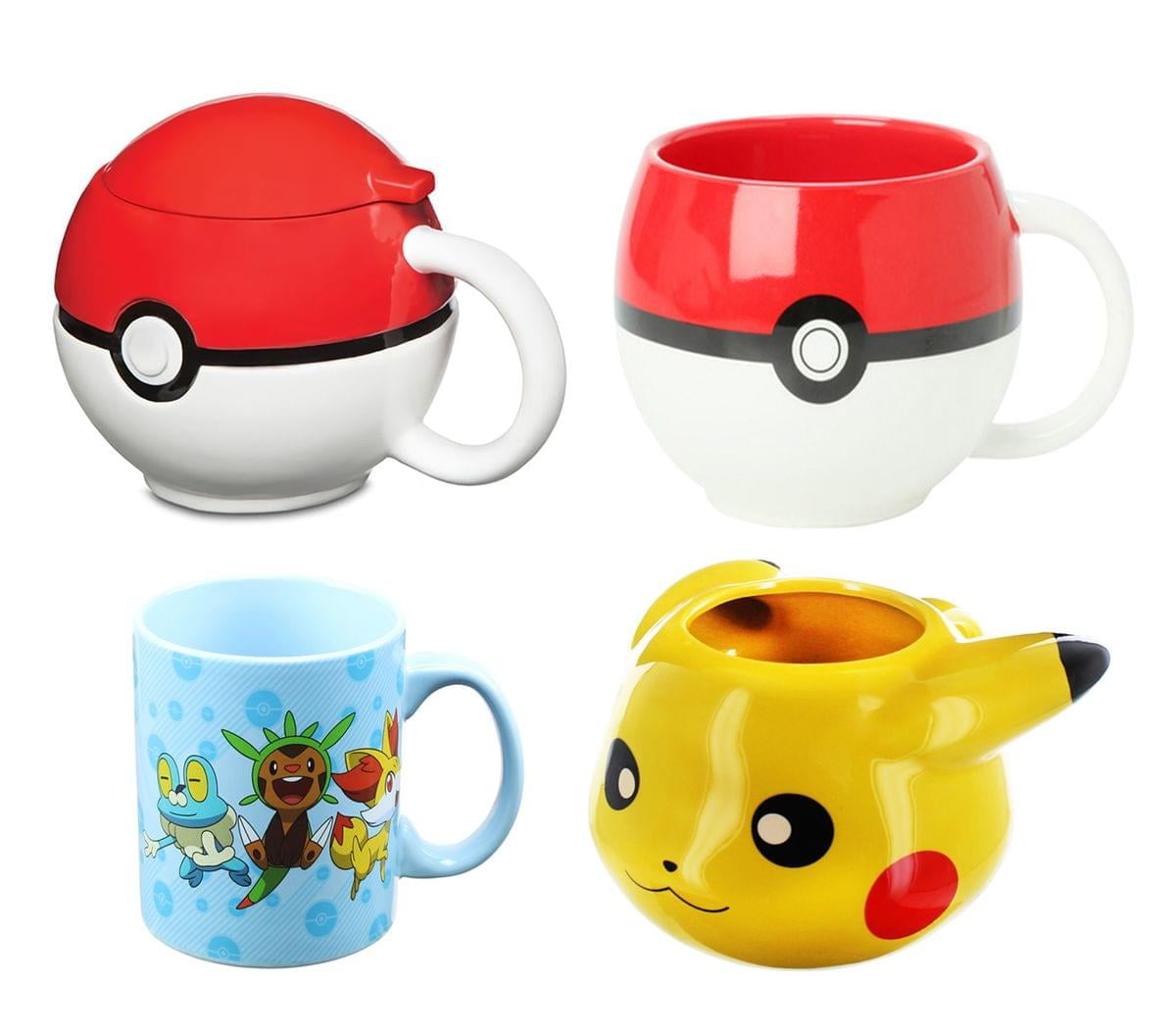Pokemon Ceramic Mug Set of 4 Molded Pokeballs, Pikachu, XY Walmart Canada