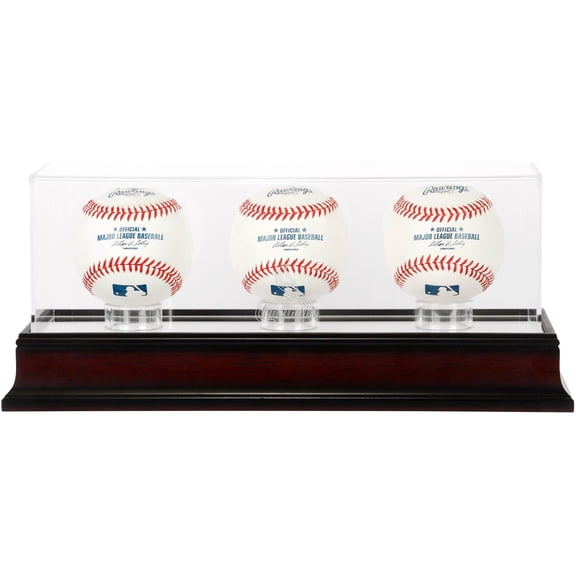 St. Louis Cardinals Mahogany 3-Baseball Display Case