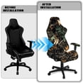 thumbnail image 5 of Jiueut Hunting Camo Print 4 Pieces Gaming Chair Cover, Breathable Computer Chair Protector with Armrest Covers Washable Slipcover for High Back Gaming Chair with Elastic Band, 5 of 7