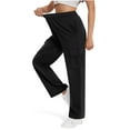 thumbnail image 4 of biudgviw Cargo Pants for Women Elastic Waisted Lightweight Wide Leg Pants Outdoor Travel Palazzo Pants Jogger Trousers with Pockets, 4 of 5