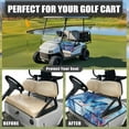 thumbnail image 4 of Renewold Golf Cart Seat Cover with Pockets Soft Breathable Quick Dry Golf Cart Towel Blanket Fits for EZGO Yamaha Club Cars and More 2 Person Seats, Butterfly Marble Blue, 4 of 7