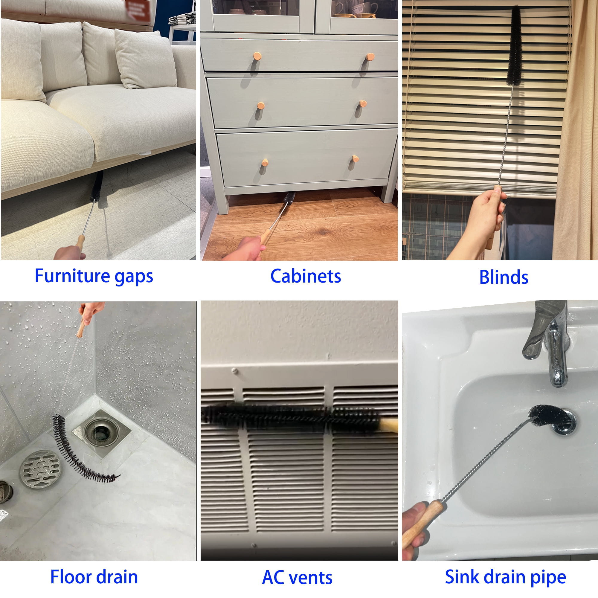 6-Pack WH01X35719 Lint Filter Replacement for GE Profile Washer Dryer Combo, Foam Filter with Dryer Vent Brush for GE Profile All-in-One Washer Dryer