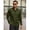 Army Green, variant on COOFANDY Mens Shirt Slim Fit Dress Wrinkle Free Business Plaid Button Down Collar