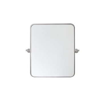 Elegant Decor Soft Corner Pivot Mirror 20X24 Inch In Silver