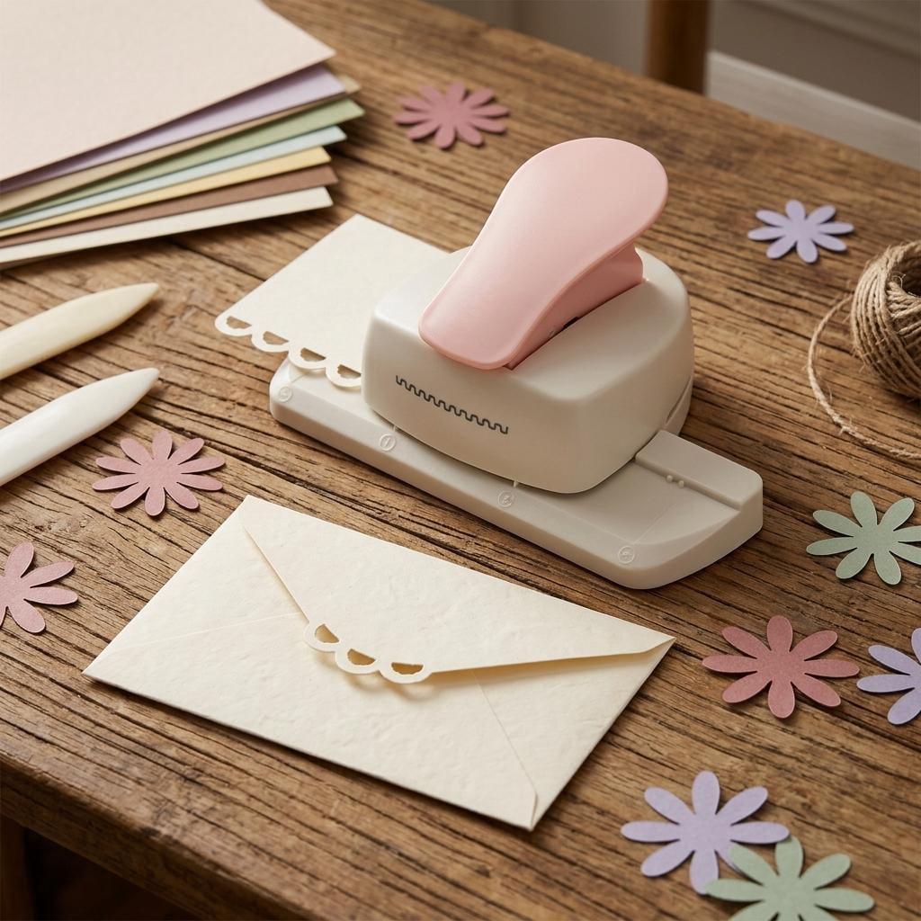 FVDPWYE Paper Border Punch Decorative Border Gifts Card Puncher Supplies Lightweight Punch Press Paper Punches for DIY Greeting Cards Pink