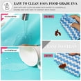 thumbnail image 5 of GoXteam 8Pcs Refrigerator Liners, Washable EVA Fridge Liner Shelf Mats Refrigerator Pads for Cupboard Cabinet Drawer Home Kitchen Accessories Organization (Translucent Blue), 5 of 7