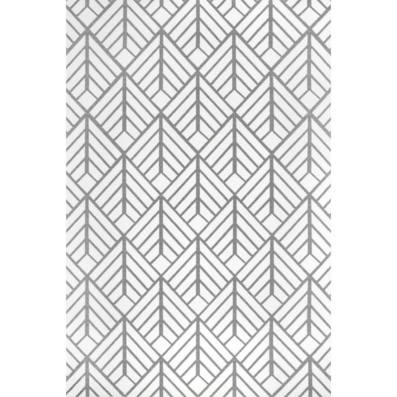 nuLOOM Tiffany Contemporary Diamond Indoor/Outdoor Area Rug, 6' x 9', Grey