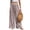 15# Coffee, variant on Striped Pants for Women Wide Leg Drawstring Beach Trousers with Pockets Women's Boho Cotton Bottoms, Loose Fit Vacation Trousers for Summer Vermilion S