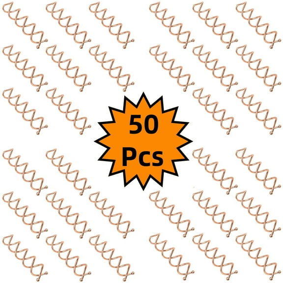 LQQBOX Spiral Bobby Pins 50 Pack Spin Pins, Spiral Hair Clip Spin Clip Bun Stick Pick for DIY Hair Style, Messy Bun Tool, Perfect Small Bun Bobbypins Bobbie Fashion (Rose Gold)