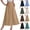 A-Khaki, variant on Turilly Summer Skirts for Women Elastic High Waist Flared Midi Skirt Solid Color Soft Daily Casual All Match Skirt