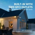 thumbnail image 2 of 4 Pack 30W Dual-Head LED Security Light with GFCI Outlets, Motion Sensor & Dusk to Dawn Floodlight, Wet Location, 5000K Daylight, ETL Listed, White, 2 of 9