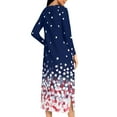 thumbnail image 6 of Aboser Zip Up Nightgowns for Women Long Sleeve Lightweight Housecoat Trendy Polka Dot Print Loungewear Loose Full Length Bathrobe with Pockets, 6 of 9