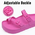 thumbnail image 5 of Litfun Slides for Women Thick Soles Slide Sandals with Arch Support Adjustable Buckle Platform Sandals, Hot Pink, 7.5, 5 of 8