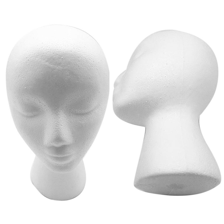 Female Foam Mannequin Head, Wig Display (11.5 in, 2 Pack)