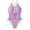 Purple, variant on Sakmal Tummy Control Swimsuit Black Cutout Cheeky One Piece Swimsuits Halter Solid Swimwear