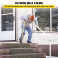 thumbnail image 2 of VEVOR Outdoor Stair Railing Kit, 5 ft Handrails 0-5 Steps, Adjustable Angle White Aluminum Stair Hand Rail for The Elderly, Handrails for Outdoor Steps, 2 of 9