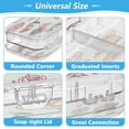 thumbnail image 4 of Plastic Pencil Box Large Capacity Pencil Boxes Clear Boxes with Snap-Tight Lid Stylish Office Supplies Storage Organizer Box Dog and Letter Envelopes Pattern, 4 of 7