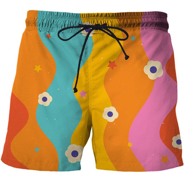 Pantalones cortos para hombre, moda Popular, Extra verano, playa, pintura artística, patrón de Graffiti, ropa cómoda y suelta Fivean unisex