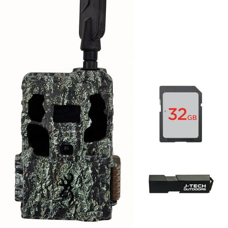 Browning Defender Pro Scout Max HD Trail Game Camera Bundle Includes 32GB Memory Card and J-TECH Card Reader (24MP) | BTCPSMHD