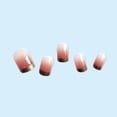 thumbnail image 2 of Fofosbeauty 24pcs Press on False Nails Tips,Square Fake Nails, Square French Gold Rim, 2 of 8