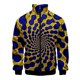 thumbnail image 3 of Chaqueta con cuello alto y estampado 3D de espirales de colores, abrigo de moda para primavera y otoño, chaquetas de gran tamaño con cremallera, ropa de abrigo para hombre, 3 of 5